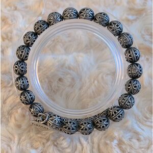 Vintage Alex & Ani Kingston Sixty-Six Beaded Memory Wire Bracelet